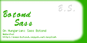 botond sass business card